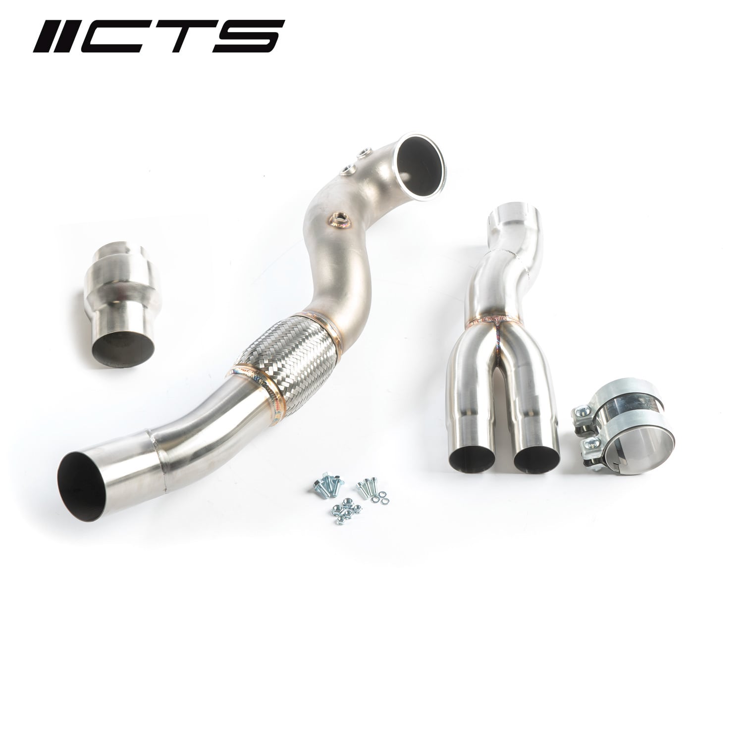 CTS Turbo 8V/8Y RS3 and 8S TTRS 2.5T EVO 3.5" Single High-Flow CAT — image 1