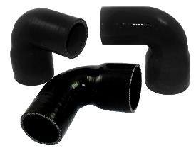 90 degree 2" - 2.5" ID Silicon Transition Coupler (4 ply) — image 1
