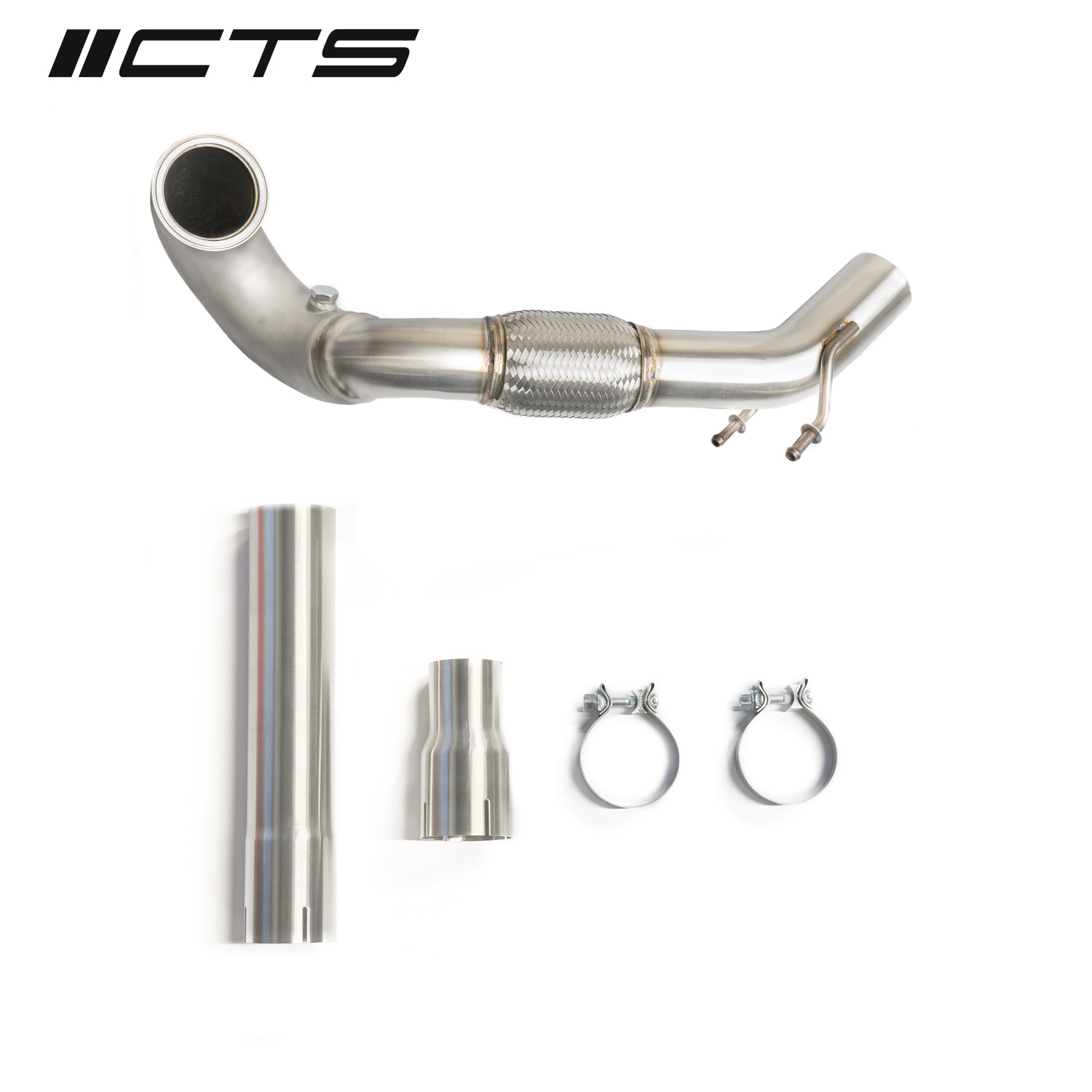 CTS Turbo MQB FWD Exhaust Downpipe (MK7/MK7.5 Golf, GTI, GLI, A3 FWD) — image 1