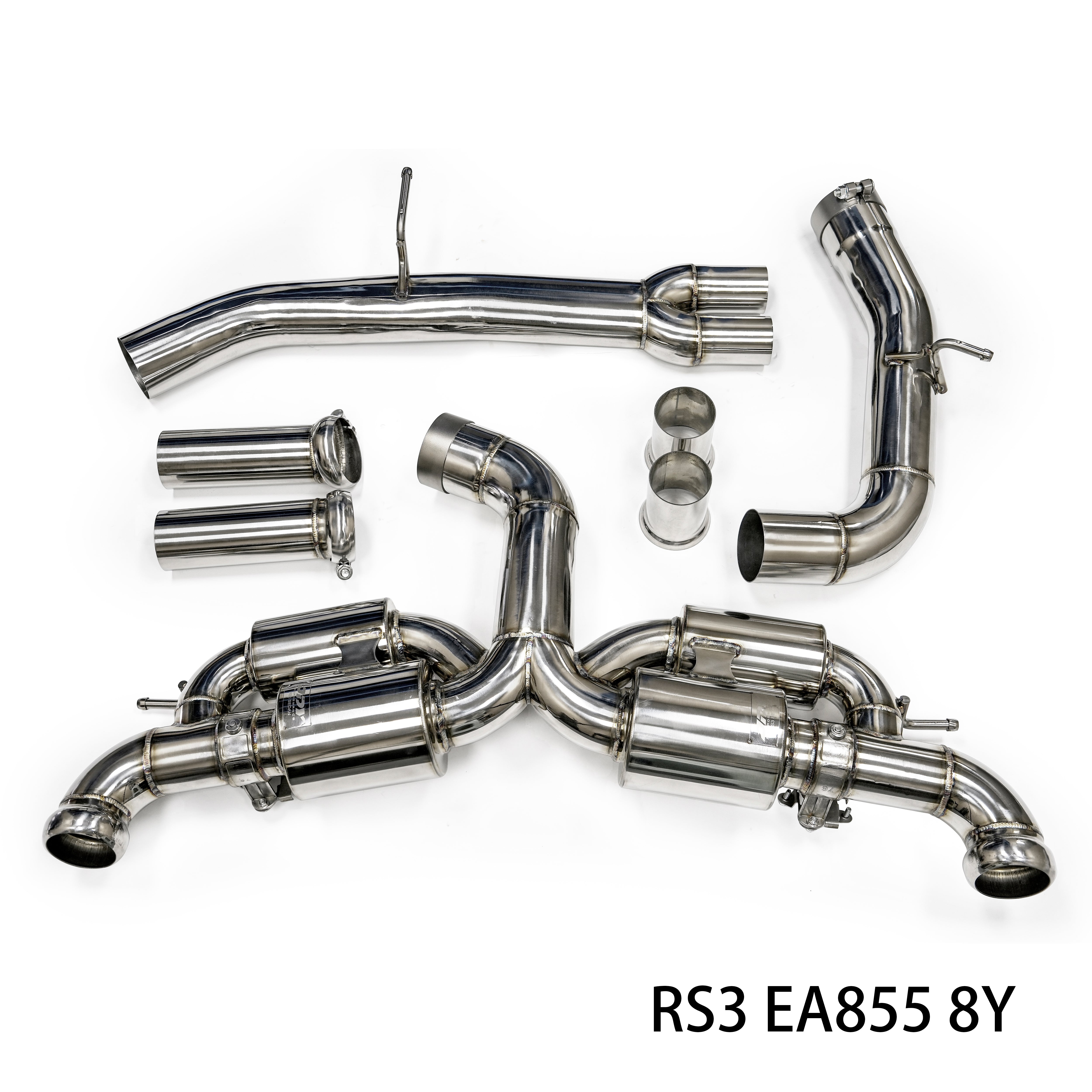 JDY 2.5T RS3 8Y Racing Stainless Steel Exhaust - Catback — image 1