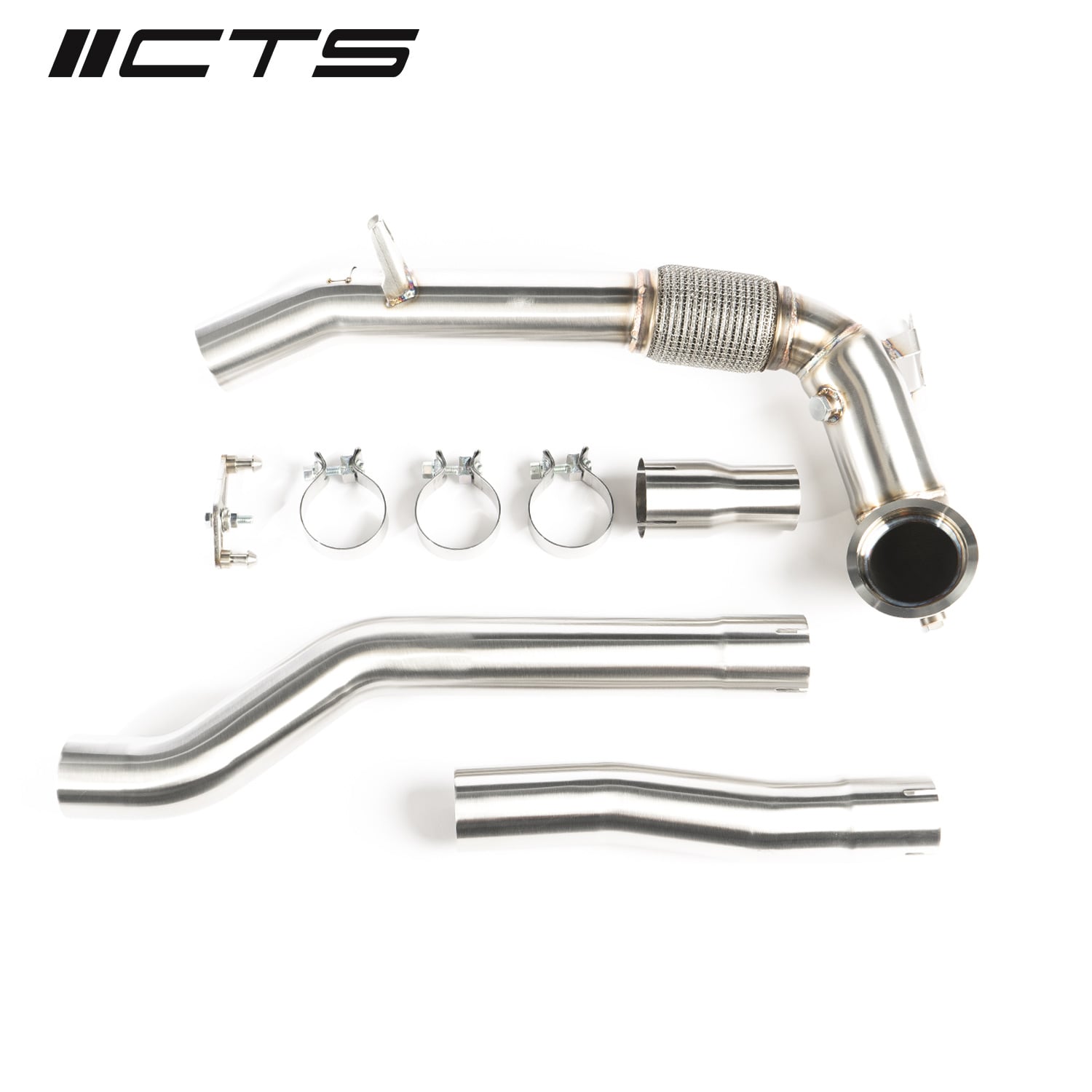 CTS Turbo EVO4 AWD RACE Exhaust Downpipe MK8 VW Golf R/8Y Audi S3 — image 1