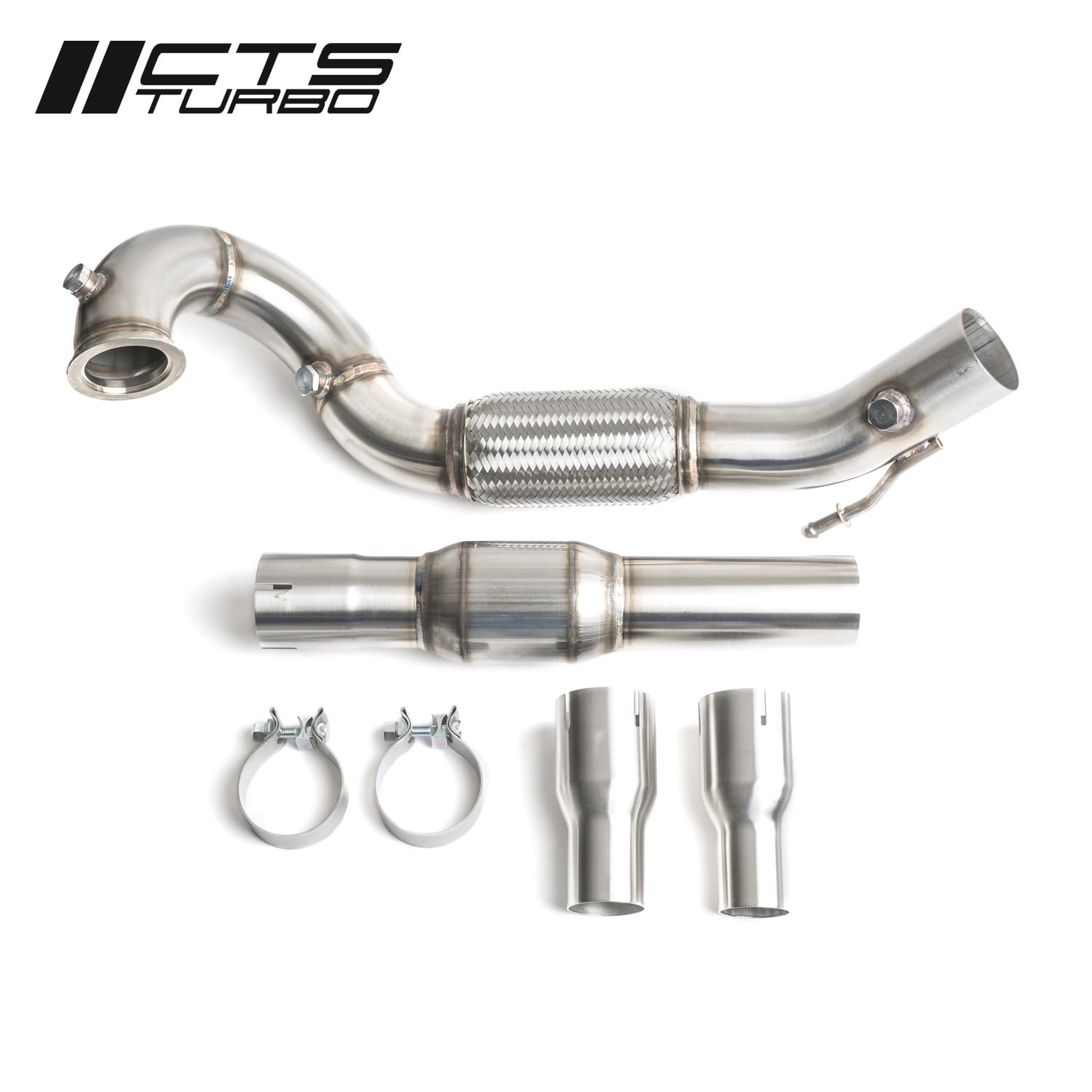 CTS Turbo MK6/MK7 Jetta 1.4T/1.5T, MK7 Golf 1.4TSI/1.5TSI 3" Downpipe with HIGH-FLOW CAT for EA211 engines — image 1
