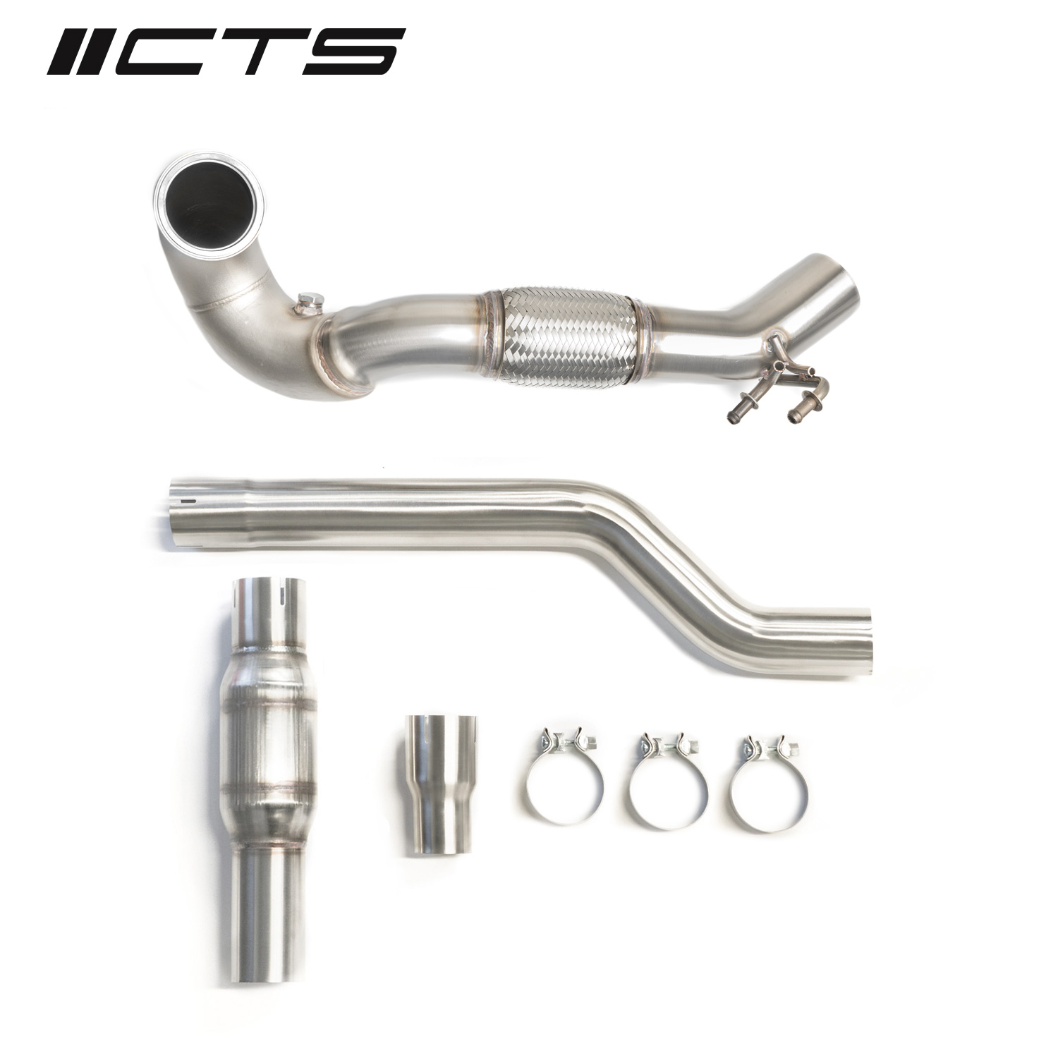 CTS Turbo MQB VW Tiguan and Audi Q3 AWD 1.8T/2.0T High-Flow Cat — image 1
