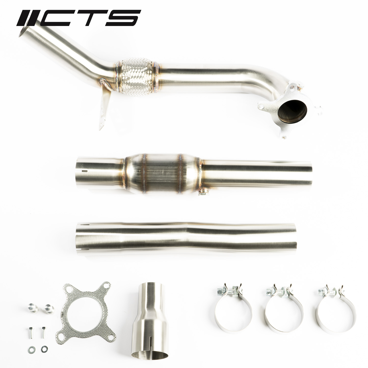 CTS Turbo MK1 VW Tiguan and 8U Audi Q3 1.8T/2.0T High-Flow Cat Downpipe (2009-2017) — image 1