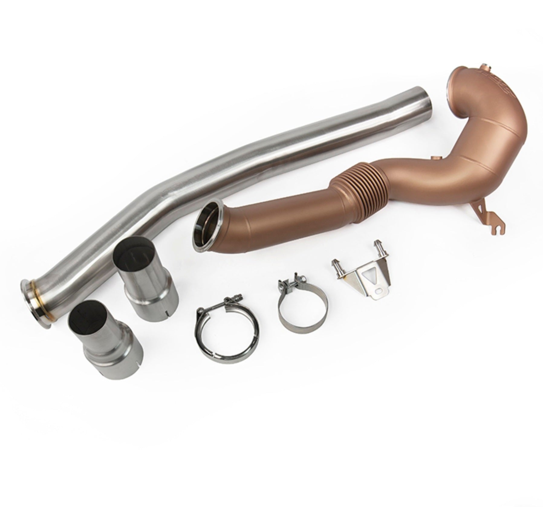 JDY 130mm Catted Downpipe for MQB EVO 2.0TSI — image 1