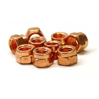 10mm (1.50 pitch) Copper Lock Nut — image 1