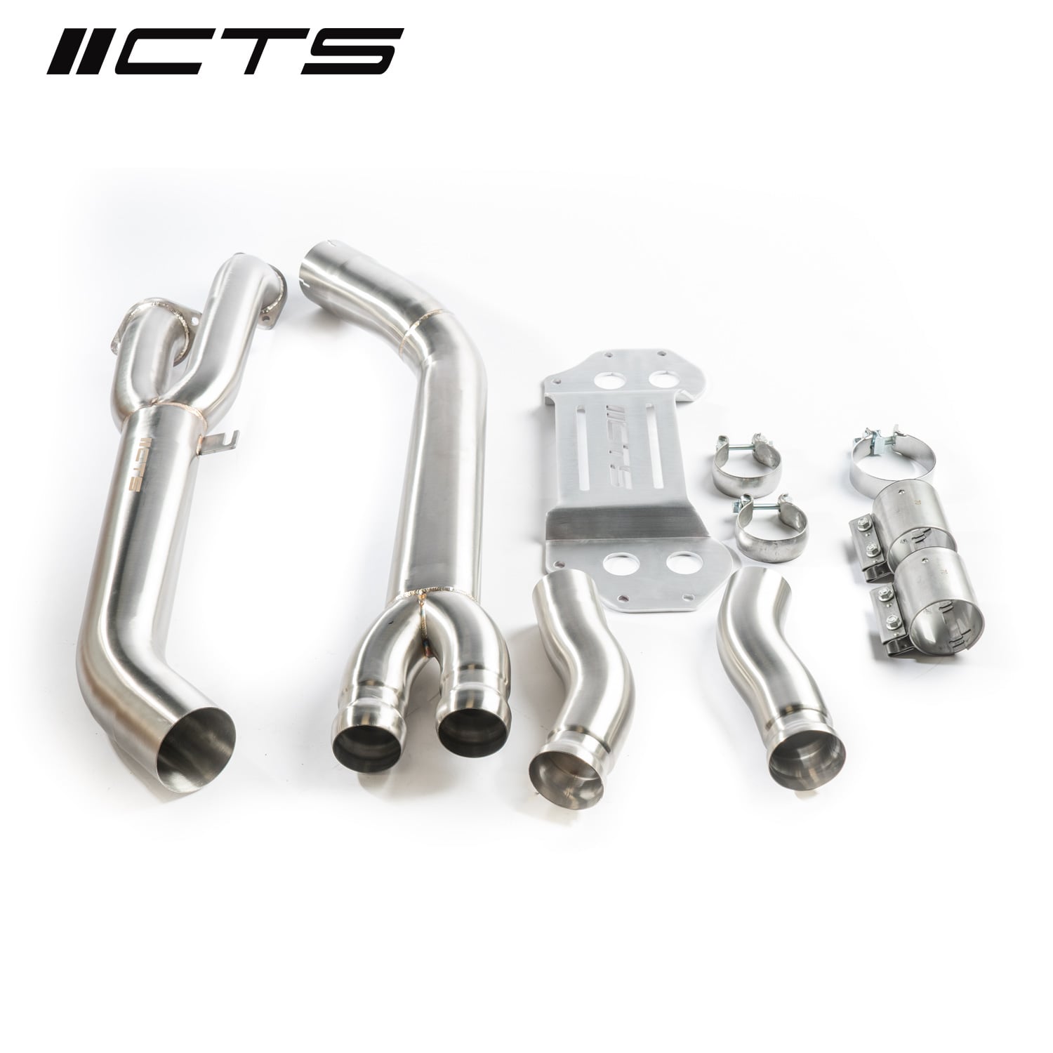 CTS Turbo BMW S58 G80 M3/G82/G83 M4 Single Mid Pipe with Brace — image 1